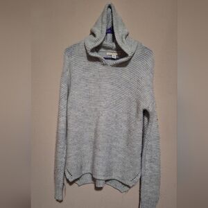 Love By Design Heather Gray Hooded Sweater Light Soft Knitted